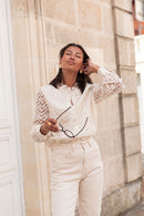 ÉLÉONORE Écrue - Chemise Dentelle
