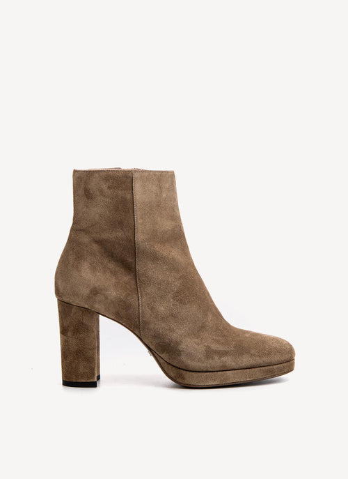 Free Lance - Bottines Elfie - Taupe - Femme