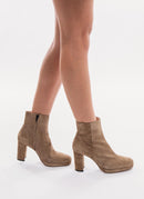 Free Lance - Bottines Elfie - Taupe - Femme