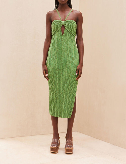 Elfreda Knitted Dress - Emerald