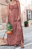 ÉLINE Camel - Robe Longue
