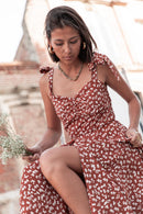 ÉLINE Camel - Robe Longue