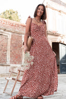 ÉLINE Camel - Robe Longue