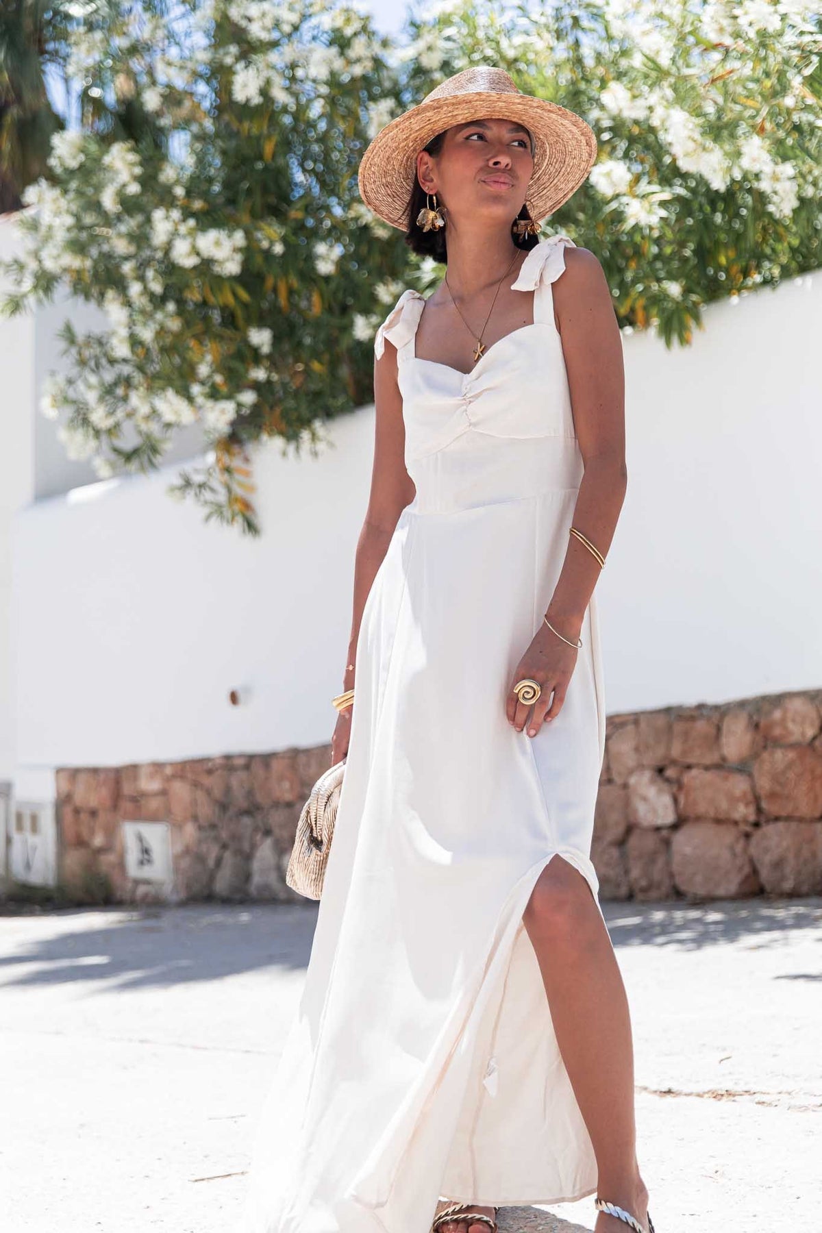 ÉLINE Écrue - Robe Longue