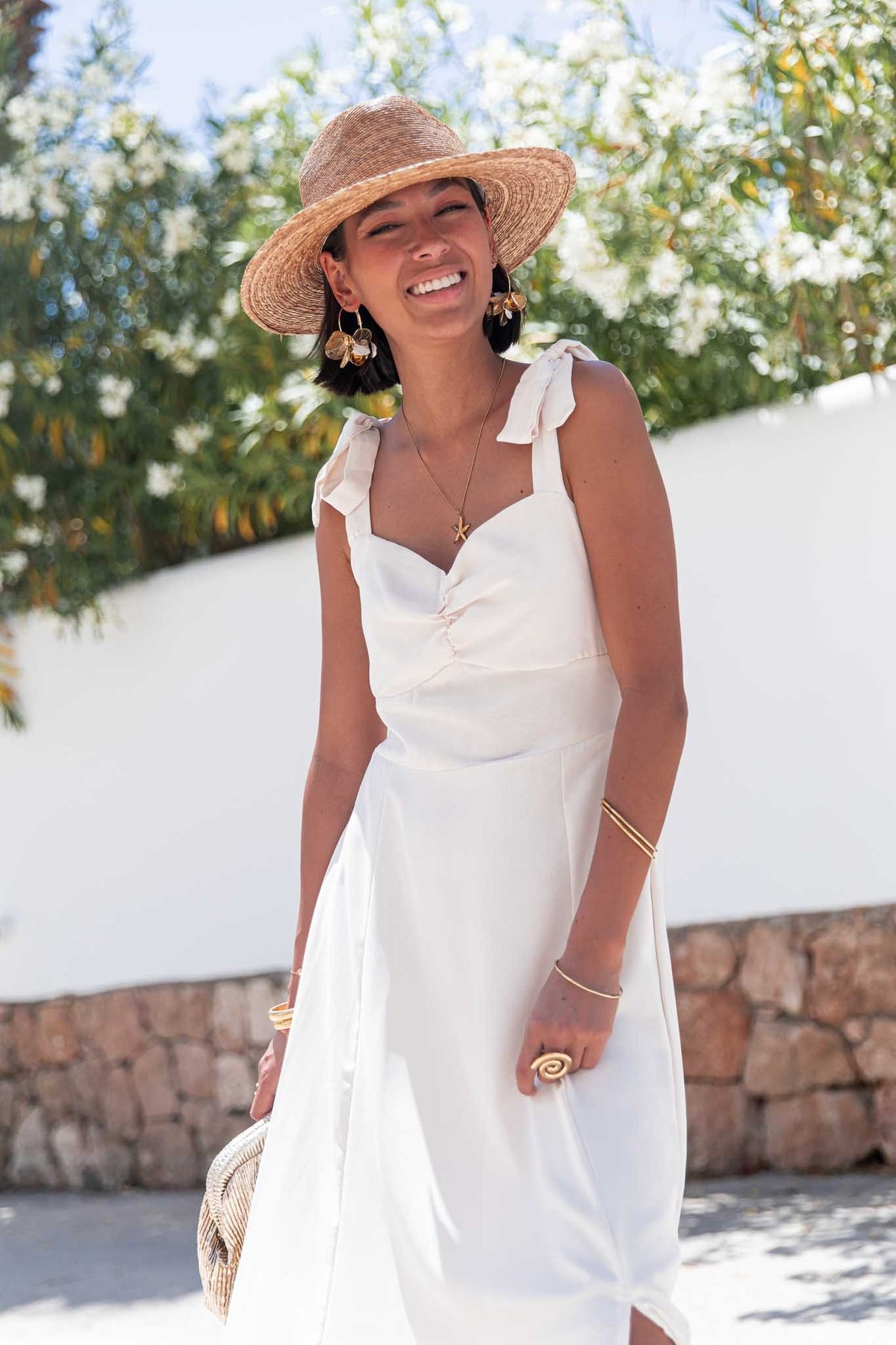 ÉLINE Écrue - Robe Longue