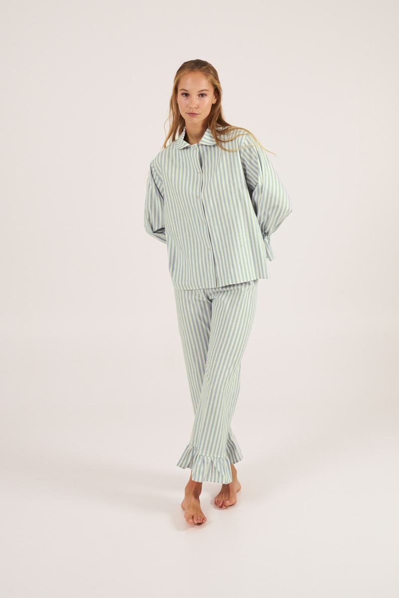 Camisa Élise Verde - Verde Y Blanco