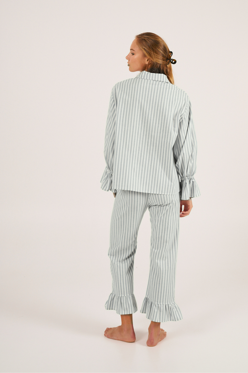 Camisa Élise Verde - Verde Y Blanco