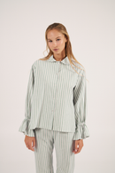 Camisa Élise Verde - Verde Y Blanco
