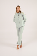 Elise Verde Pants - Green And White
