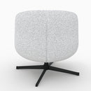 Fauteuil Elvis pivotant en tissu bouclé gris chiné