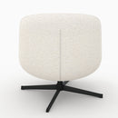 elvis fauteuil pivotant en tissu boucle blanc casse