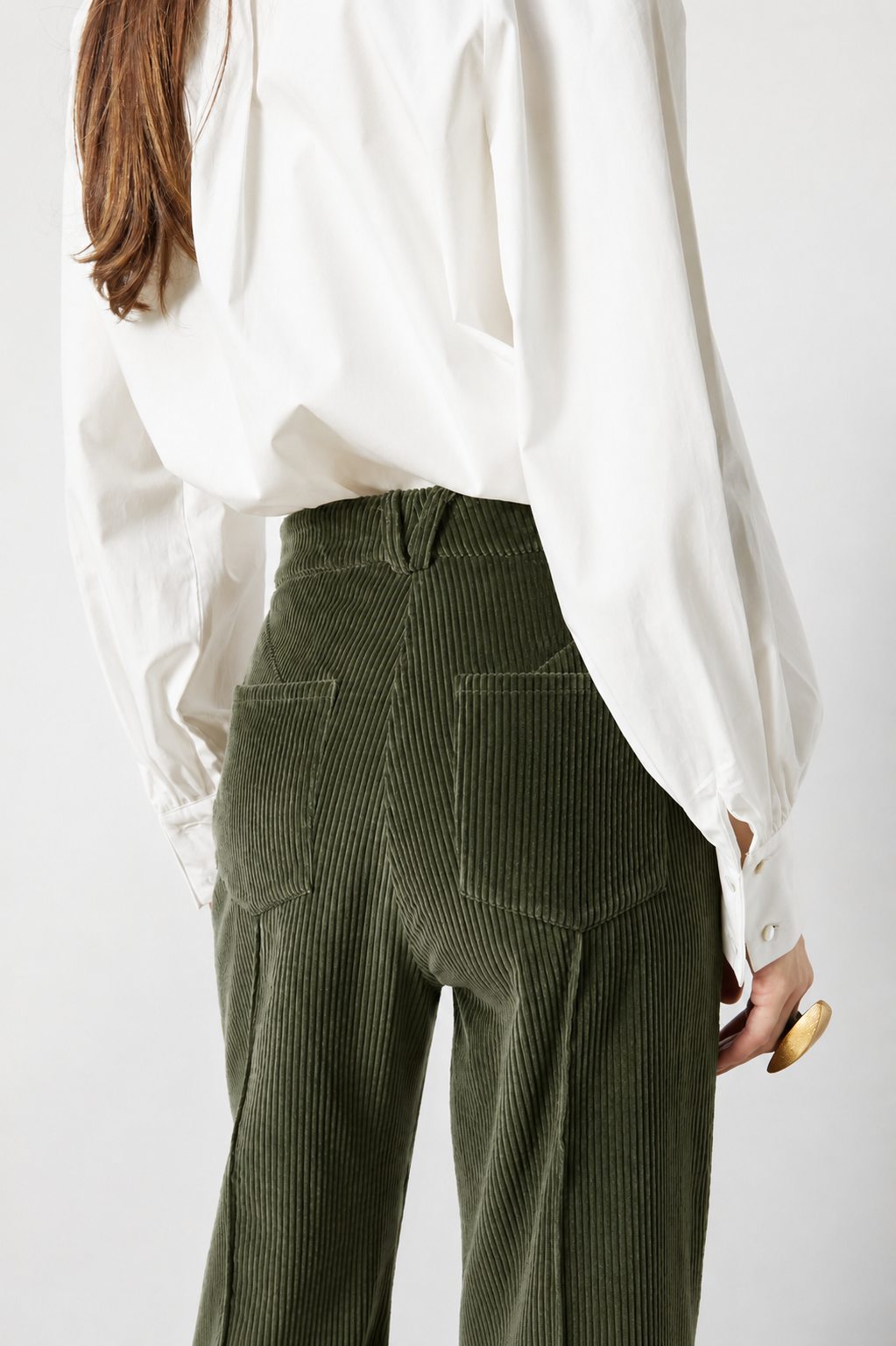 Pantaloni Elvis Olive Corduroy