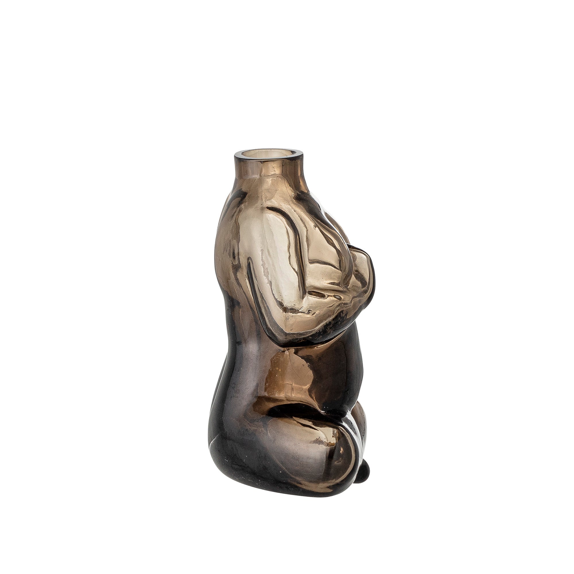 Elze - Vase - Marron - Verre