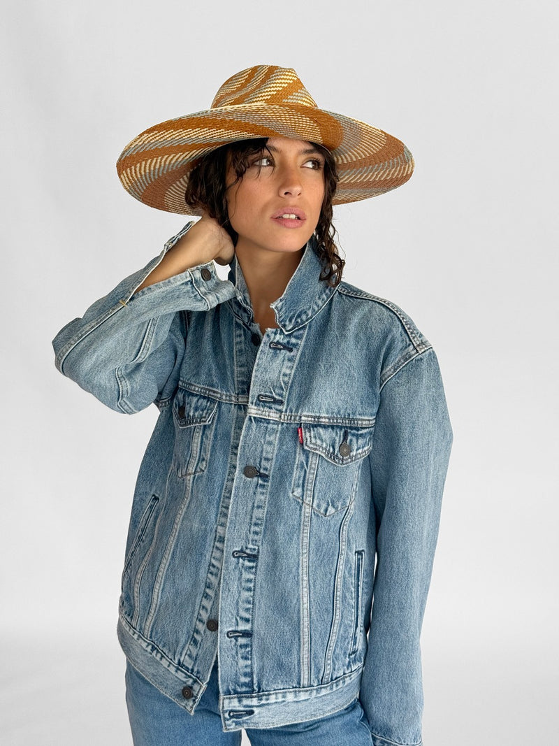 Ema Straw Hat - Baby Blue Terra Nat