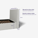 Pack - Ensemble Lit Coffre & Matelas À Mémoire De Forme - Jade - 26Cm