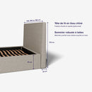 Pack - Ensemble Lit Coffre & Matelas À Mémoire De Forme - Jade - 26Cm