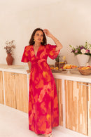 EMNA Fuchsia - Robe Longue