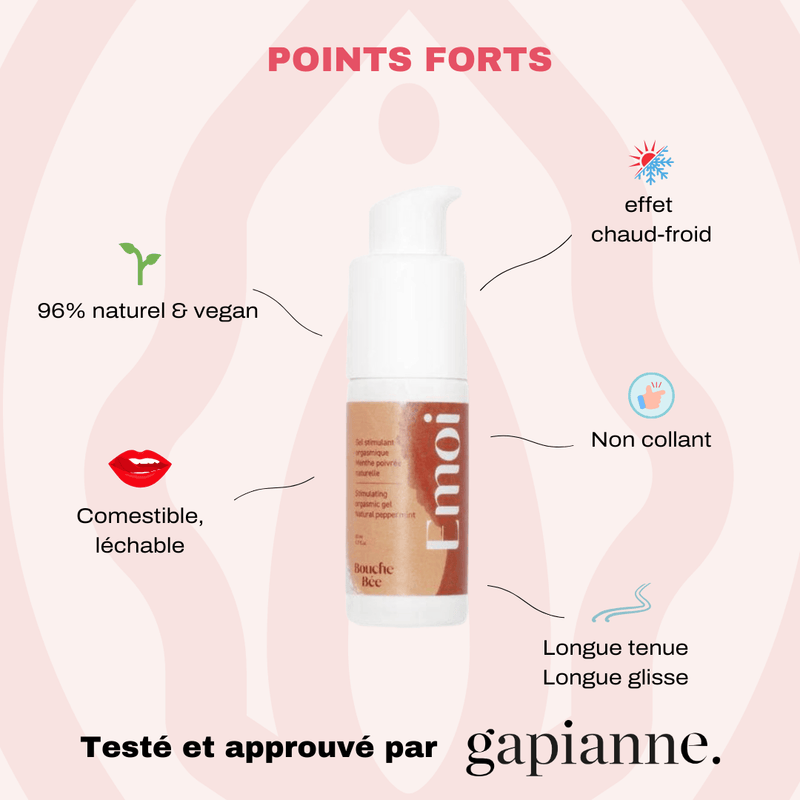 points forts gel naturel clitoris effet chaud froid