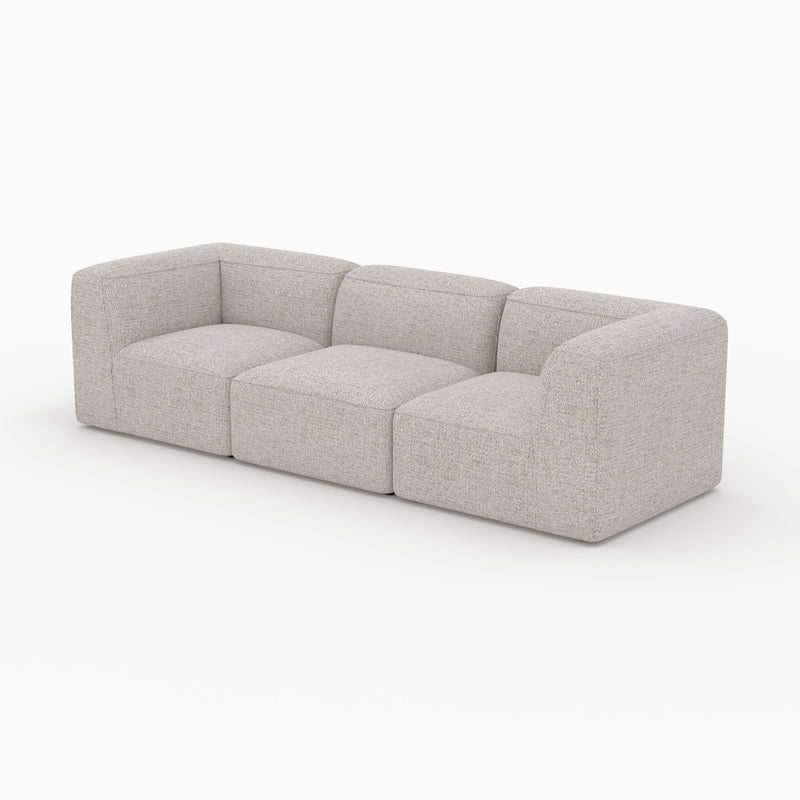 Canapé modulable Hestia en tissu beige 3 places