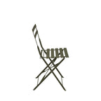 Marseille - Round Folding Bistro Garden Table Set and 2 Chairs - Metal - Khaki Green