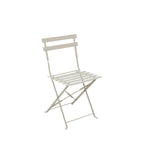 Marseille - Round Bistro Folding Garden Table Set and 2 Chairs - Metal - Beige