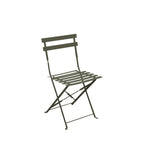 Marseille - Round Folding Bistro Garden Table Set and 2 Chairs - Metal - Khaki Green