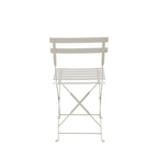 Marseille - Round Bistro Folding Garden Table Set and 2 Chairs - Metal - Beige