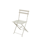 Marseille - Round Bistro Folding Garden Table Set and 2 Chairs - Metal - Beige