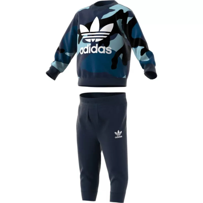 Ensemble De Survêtement Adidas Originals Camo Crew - Bleu