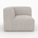 Canapé modulable Hestia en tissu beige 3 places avec pouf