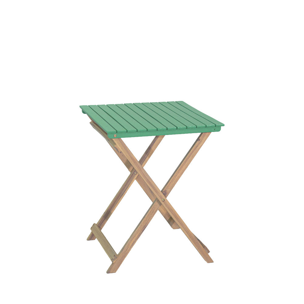 Dana - Folding Garden Bistro Table Set and 2 Chairs - Wood - Green