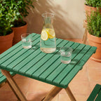 Dana - Folding Garden Bistro Table Set and 2 Chairs - Wood - Green