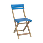 Dana - Folding Bistro Garden Table Set and 2 Chairs - Wood - Blue