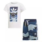 White T-Shirt And Shorts Set
