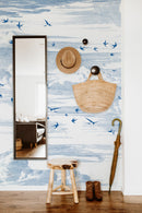 Fresque Envolée - Encre Bleue