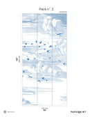 Fresque Envolée - Encre Bleue