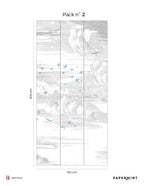Soaring Fresco - Pearl Blue - Grisaille Background