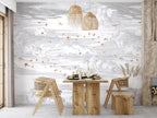 Soaring Fresco - Sienna - Grisaille Background