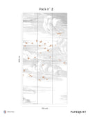 Fresque Envolée - Terre de Sienne - Fond Grisaille