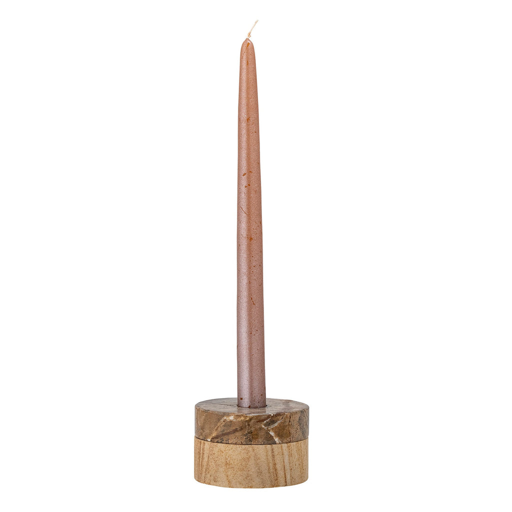 Dalin - Set of 8 Tealight Holders and Candlesticks - Brown - Sandstone