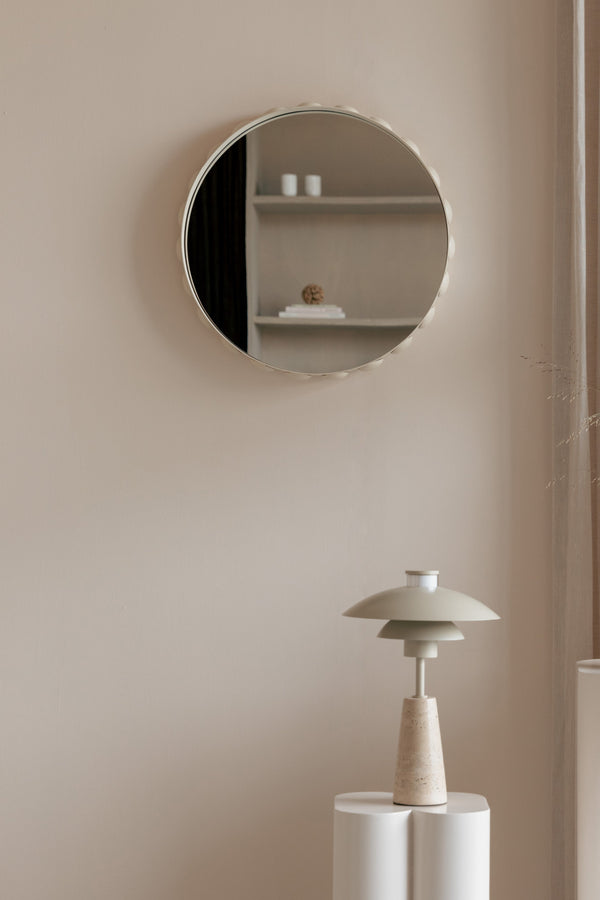 Bubbles - Mirror - Iron - Beige