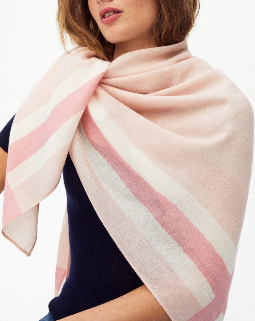 Placed Border Square - Aubepine Chine, Sorbet and Natural