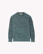 4-Ply Mouliné Crew Neck Jumper - Graphite and Horizon Mouliné - Women