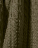 Eric Bompard - Double Cable High Neck Sweater - Khaki - Women
