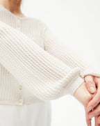 Chaqueta de Punto Trenzada Calada - Cáñamo - Mujer