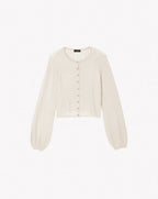 Chaqueta de Punto Trenzada Calada - Cáñamo - Mujer