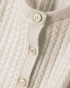 Chaqueta de Punto Trenzada Calada - Cáñamo - Mujer