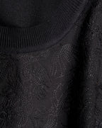 Jersey Cuello Redondo Bordado Miami - Negro - Mujer