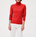 Fitted Roll Neck Jumper - Ruby - Women