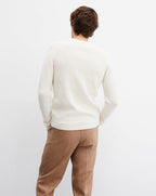 Jersey Cuello Redondo Punto Inglés - Natural - Hombre